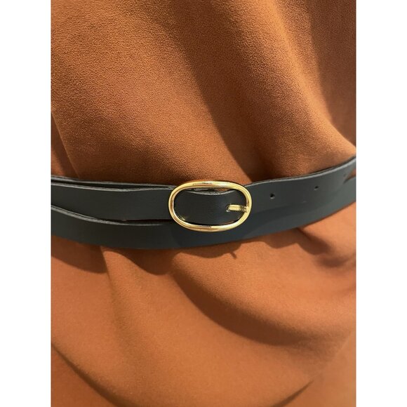 ZARA ZW COLLECTION Belted Midi Dress Size Large Sleeveless New side pleat - Picture 6 of 9